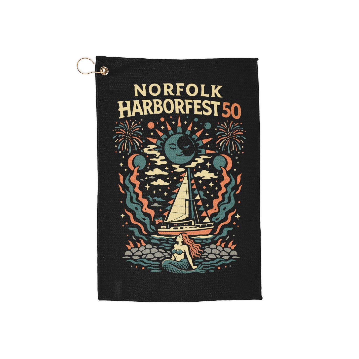 Norfolk Harborfest 50 Golf Towel