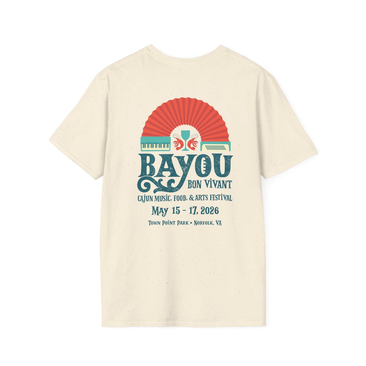 Bayou Bon Vivant Festival T-Shirt — Cajun Music, Food & Arts Tee (May 15–17, 2026)