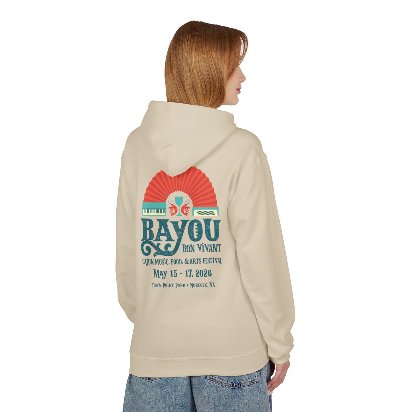 Bayou Bon Vivant Festival Hoodie — Cajun Music & Arts Event Pullover
