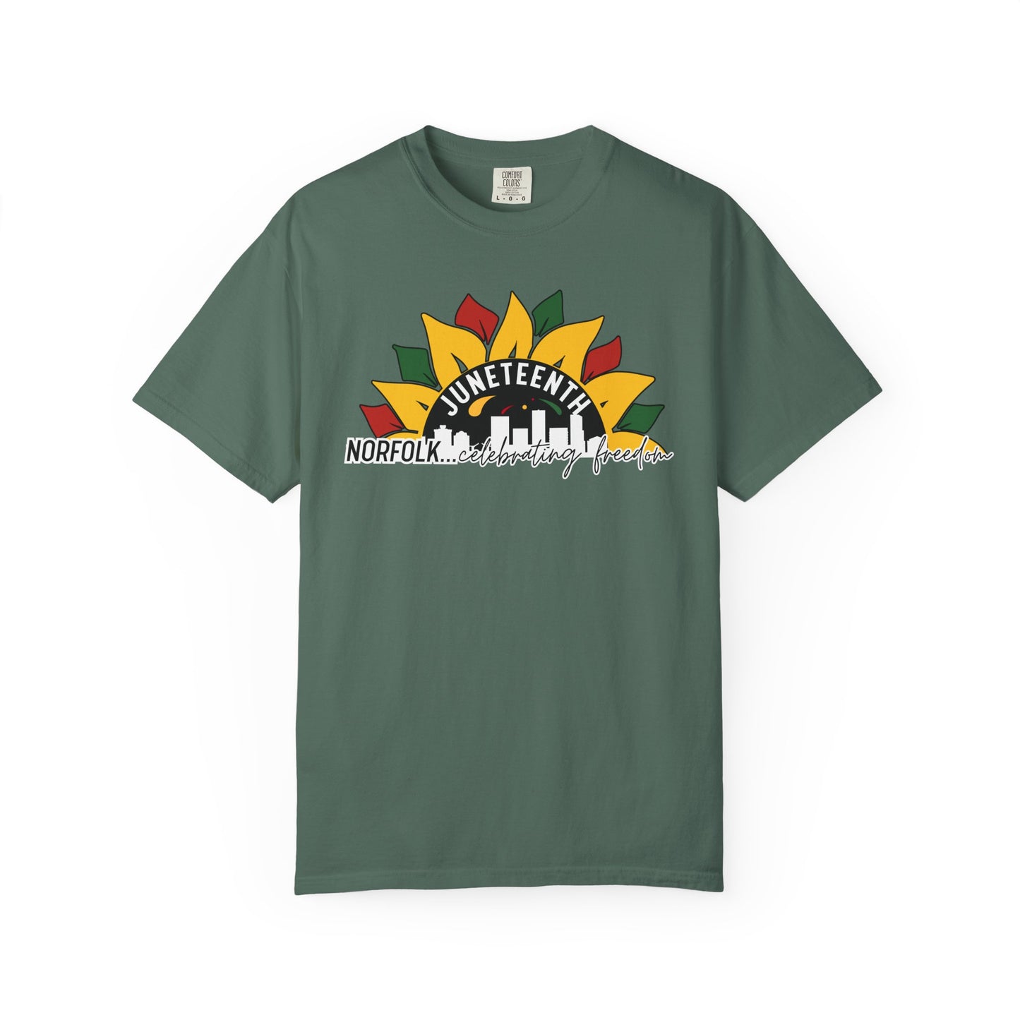 Juneteenth Norfolk T-Shirt — Celebrating Freedom Sunflower Graphic