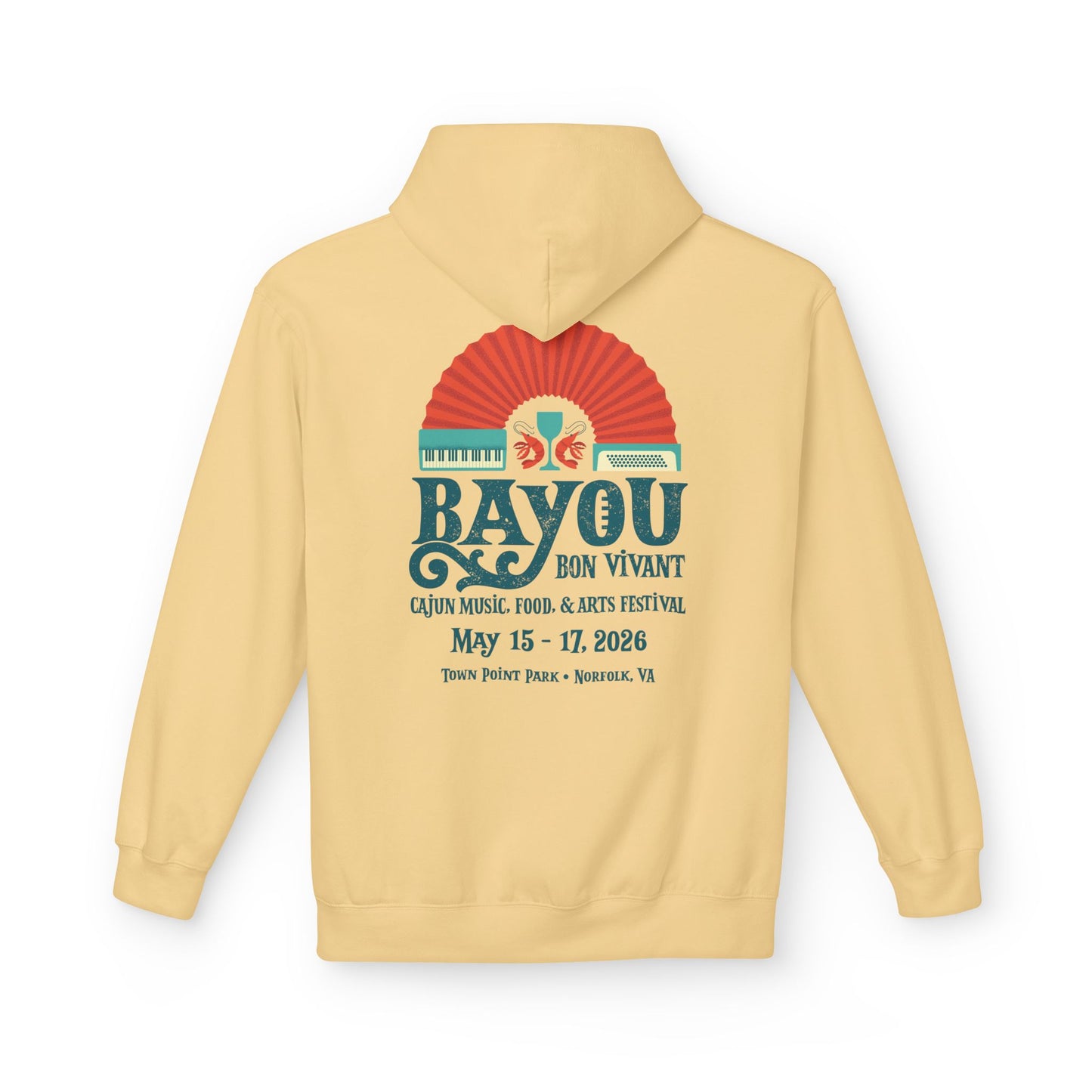 Bayou Bon Vivant Festival Hoodie — Cajun Music & Arts Event Pullover
