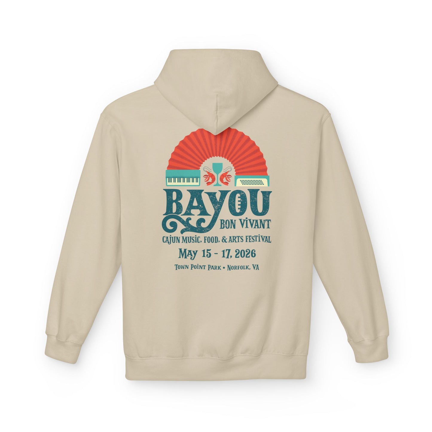 Bayou Bon Vivant Festival Hoodie — Cajun Music & Arts Event Pullover