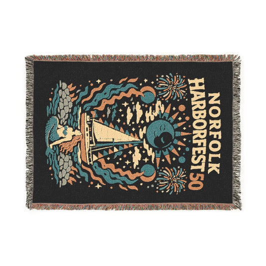 Norfolk Harborfest Woven Throw Blanket