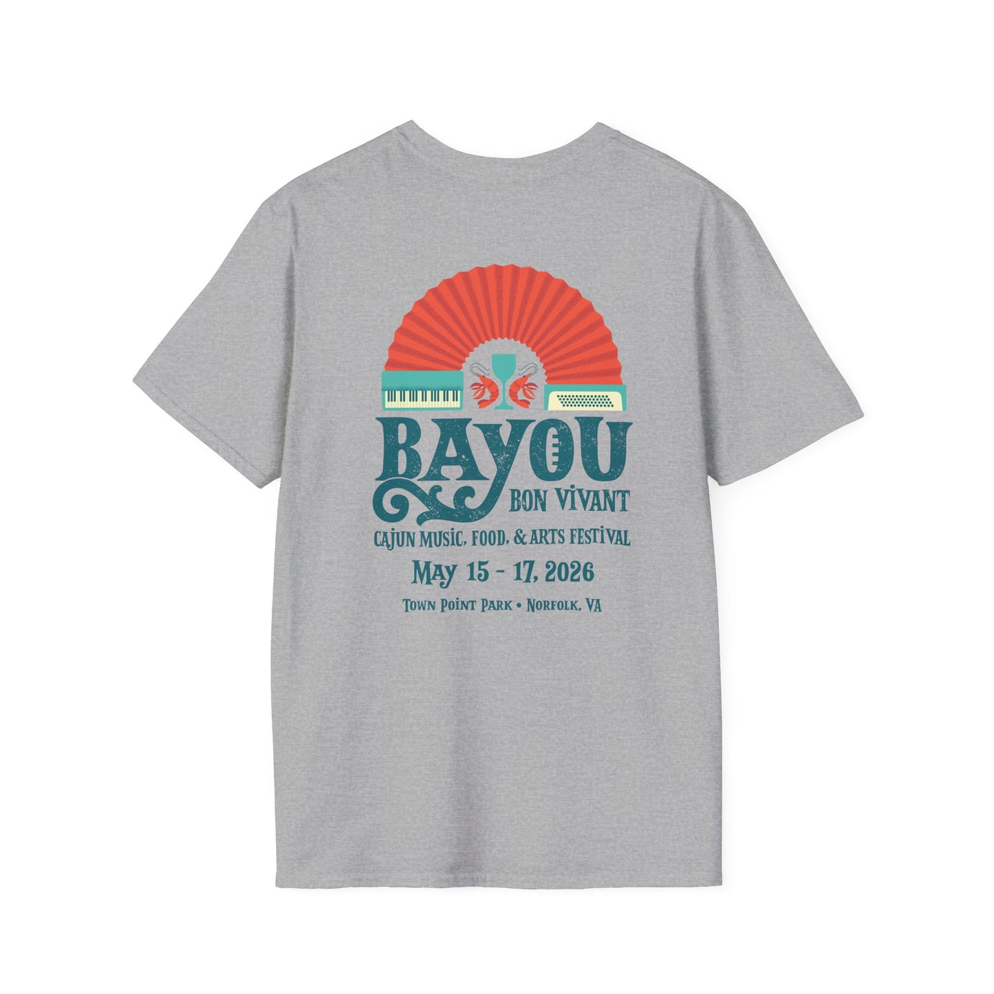 Bayou Bon Vivant Festival T-Shirt — Cajun Music, Food & Arts Tee (May 15–17, 2026)
