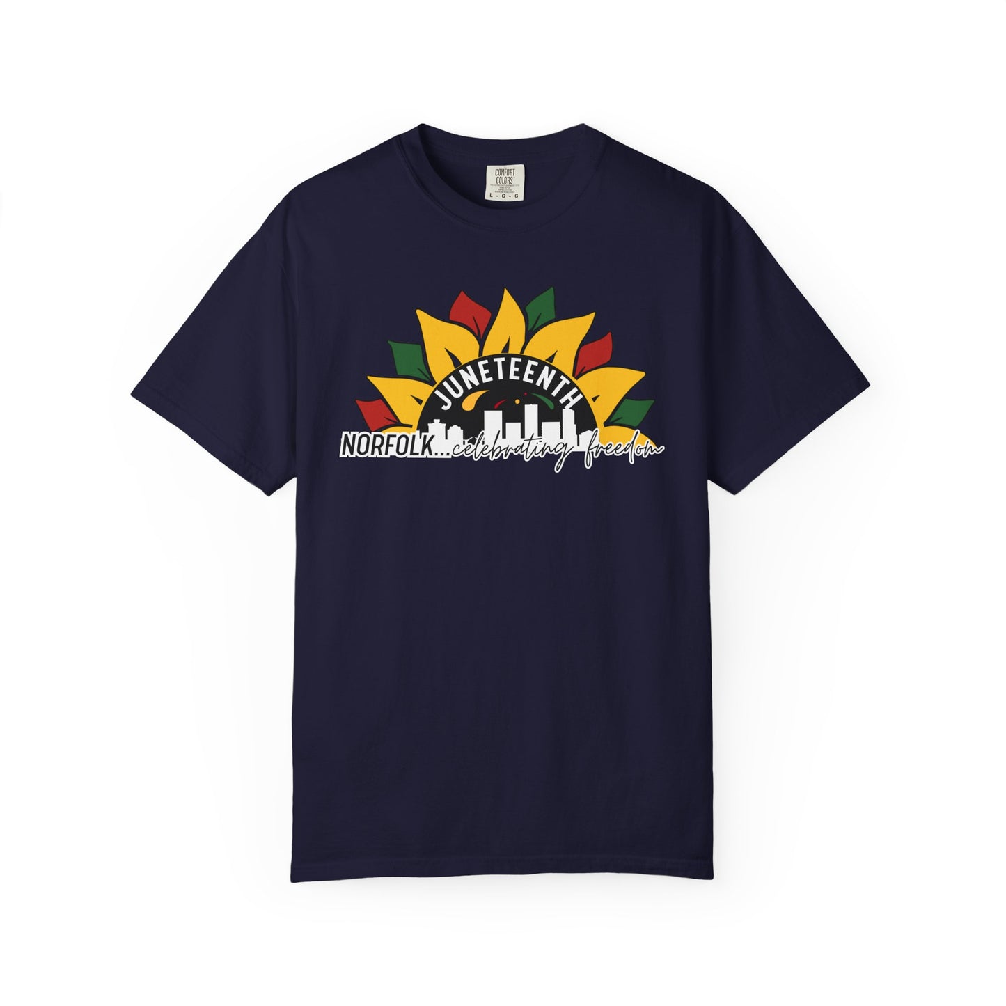 Juneteenth Norfolk T-Shirt — Celebrating Freedom Sunflower Graphic