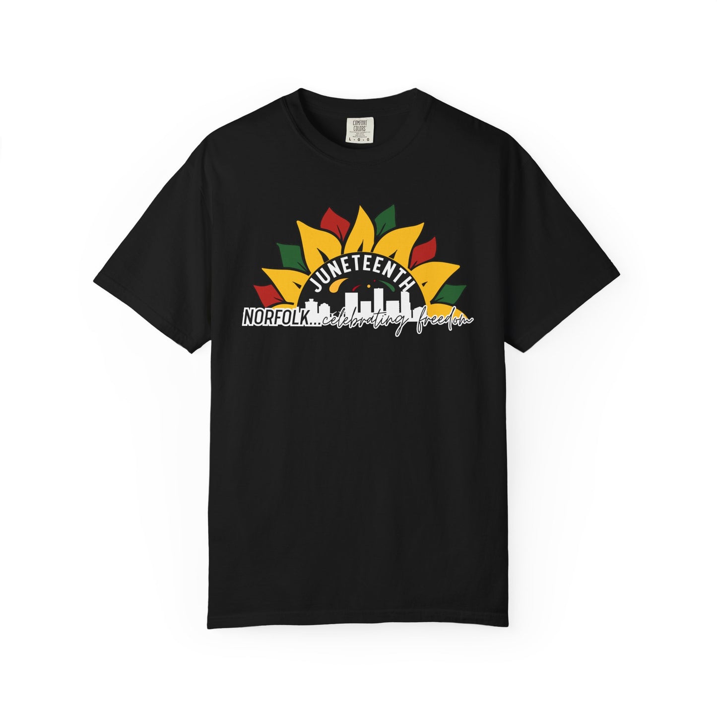 Juneteenth Norfolk T-Shirt — Celebrating Freedom Sunflower Graphic